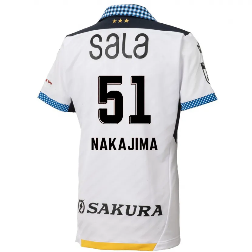 Danxen Kinderen Keitaro Nakajima #51 Wit Zwart Uitshirt Uittenue 2024/25 T-Shirt