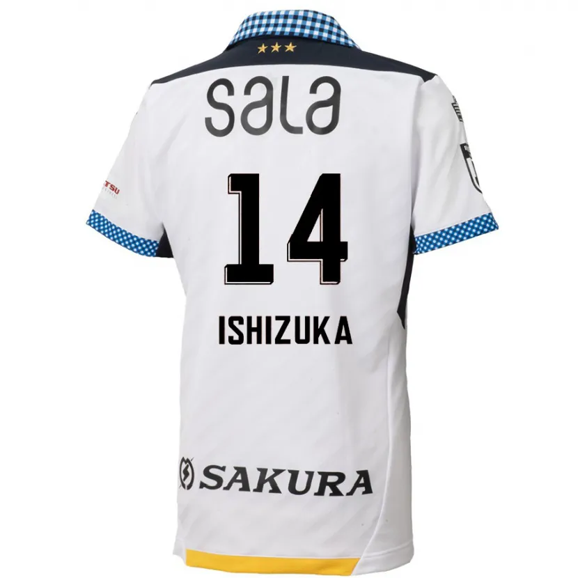 Danxen Kinderen Rea Ishizuka #14 Wit Zwart Uitshirt Uittenue 2024/25 T-Shirt