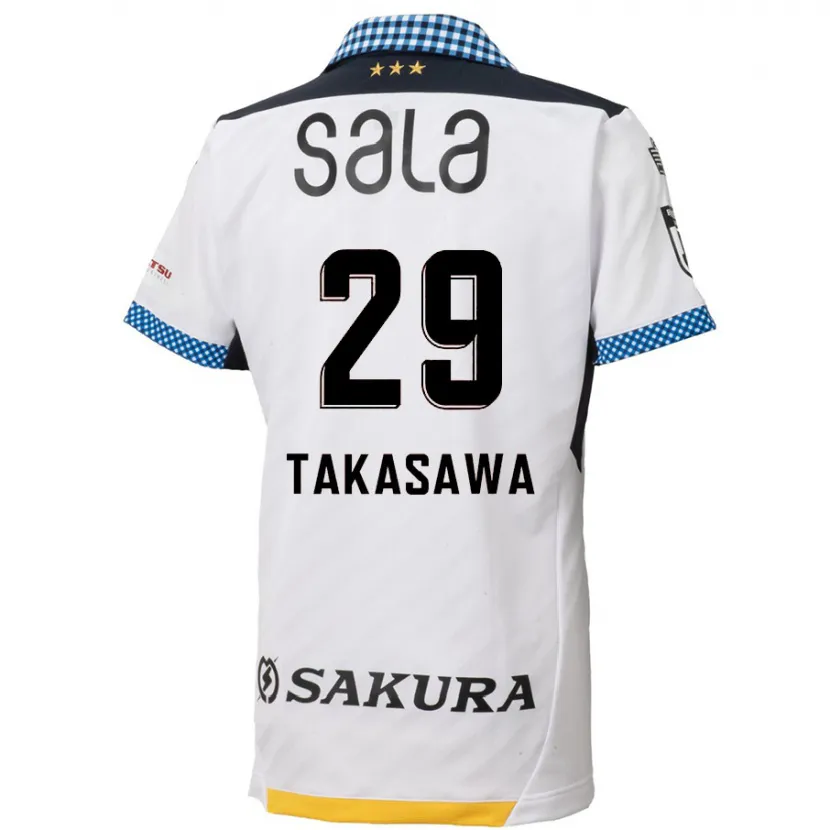 Danxen Kinderen Kaito Takasawa #29 Wit Zwart Uitshirt Uittenue 2024/25 T-Shirt