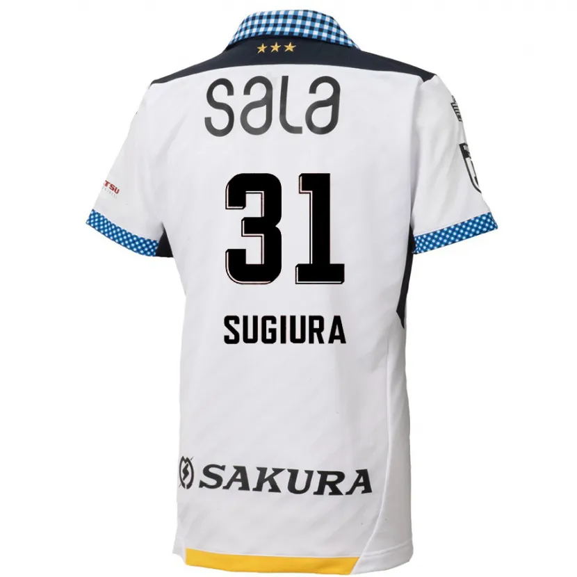 Danxen Kinderen Rinnosuke Sugiura #31 Wit Zwart Uitshirt Uittenue 2024/25 T-Shirt