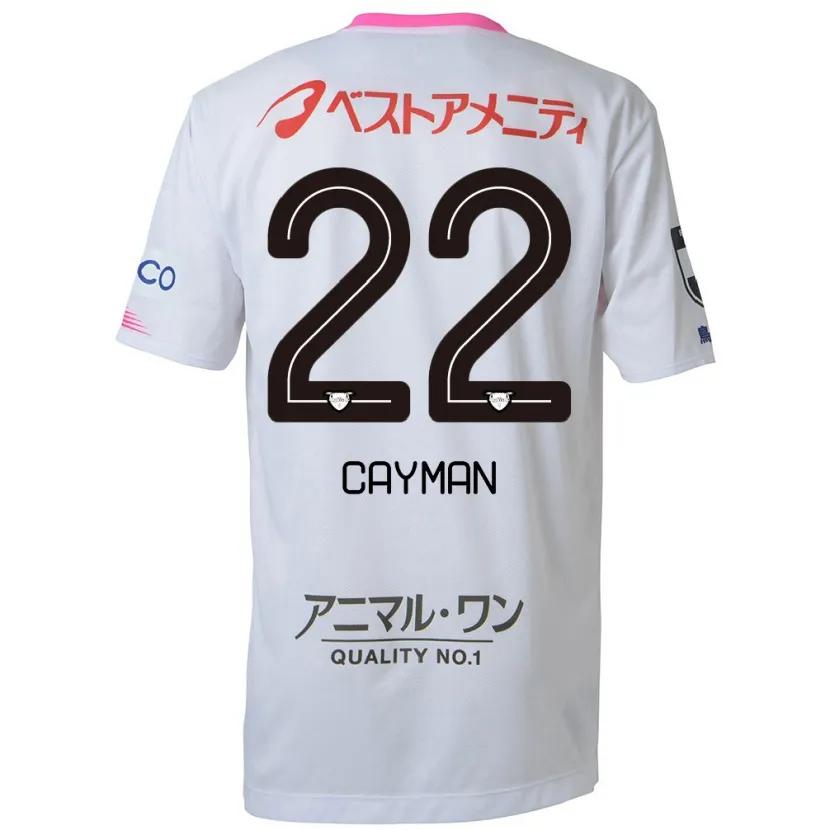 Danxen Kinderen Cayman Togashi #22 Wit Blauw Roze Uitshirt Uittenue 2024/25 T-Shirt