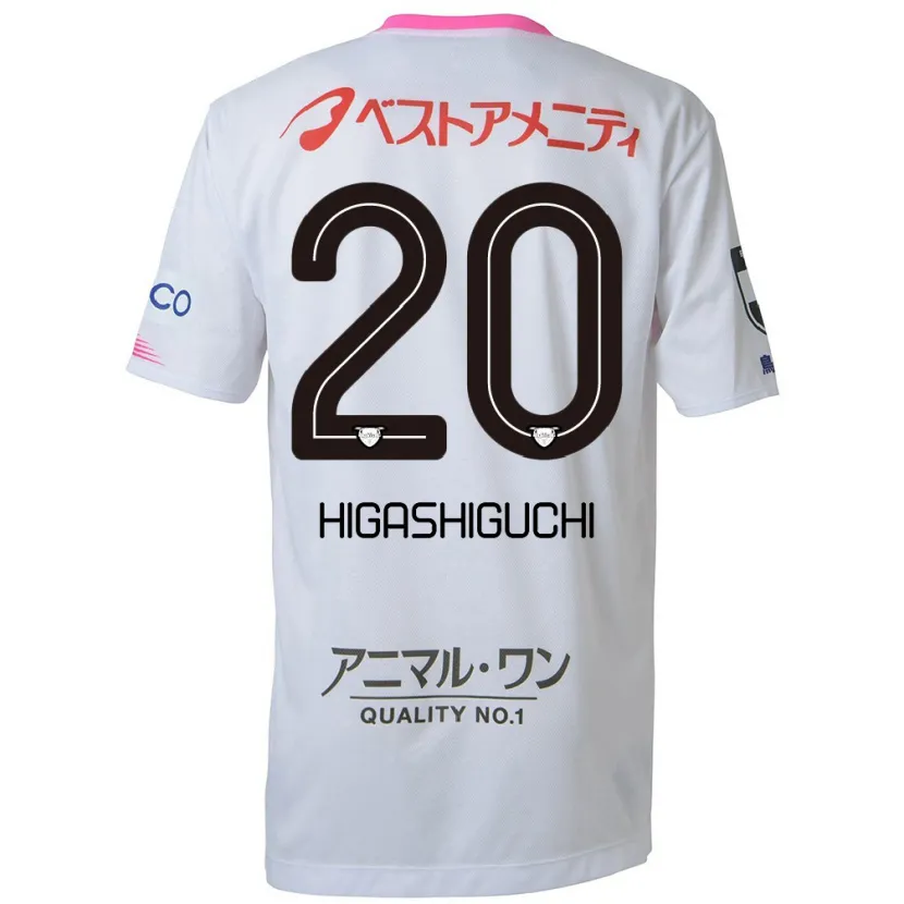 Danxen Kinderen Aitaro Higashiguchi #20 Wit Blauw Roze Uitshirt Uittenue 2024/25 T-Shirt