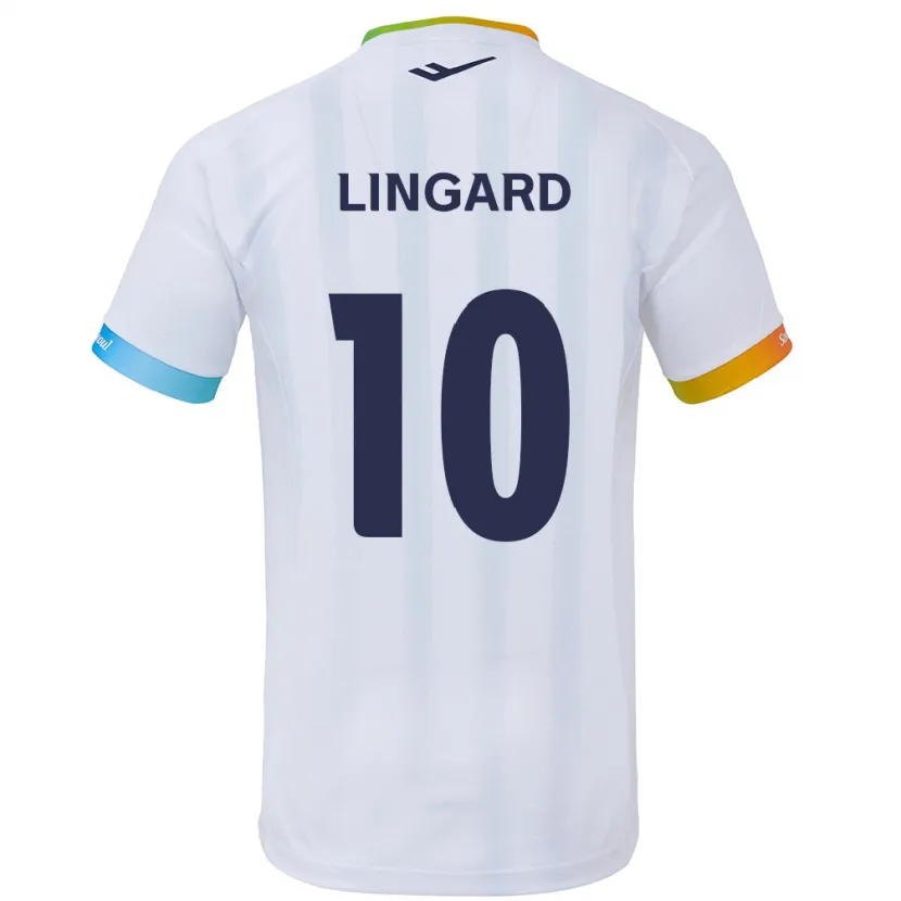 Danxen Kinderen Jesse Lingard #10 Wit Blauw Uitshirt Uittenue 2024/25 T-Shirt