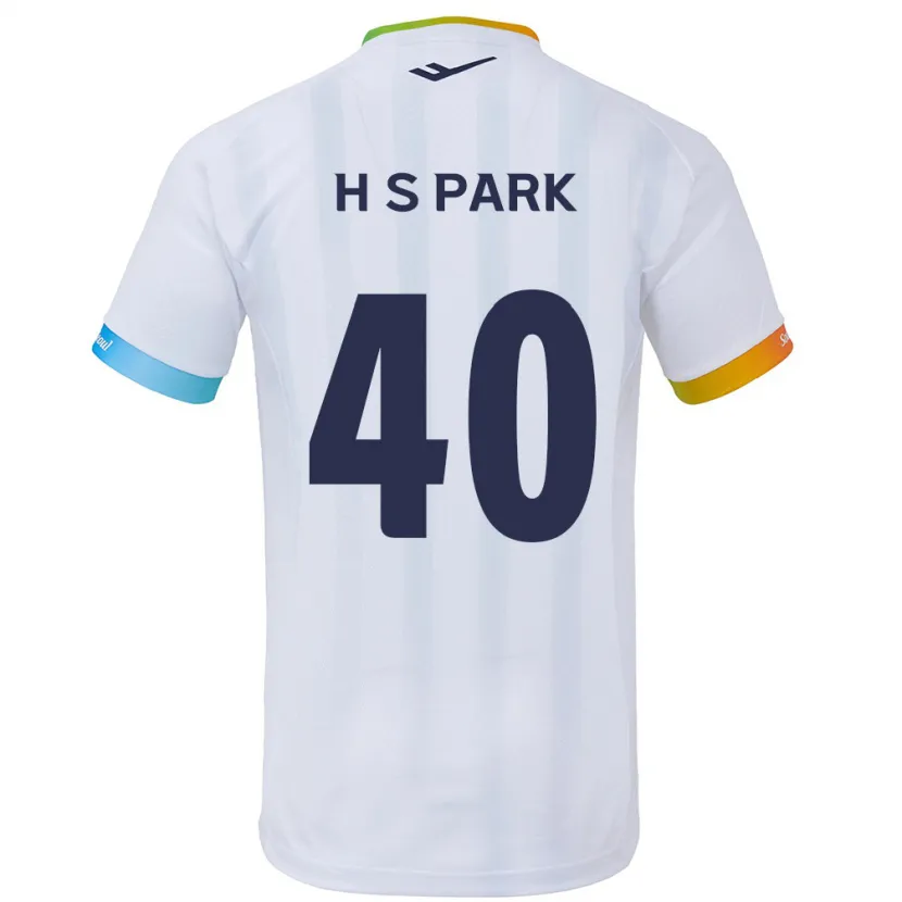 Danxen Kinderen Seong-Hun Park #40 Wit Blauw Uitshirt Uittenue 2024/25 T-Shirt