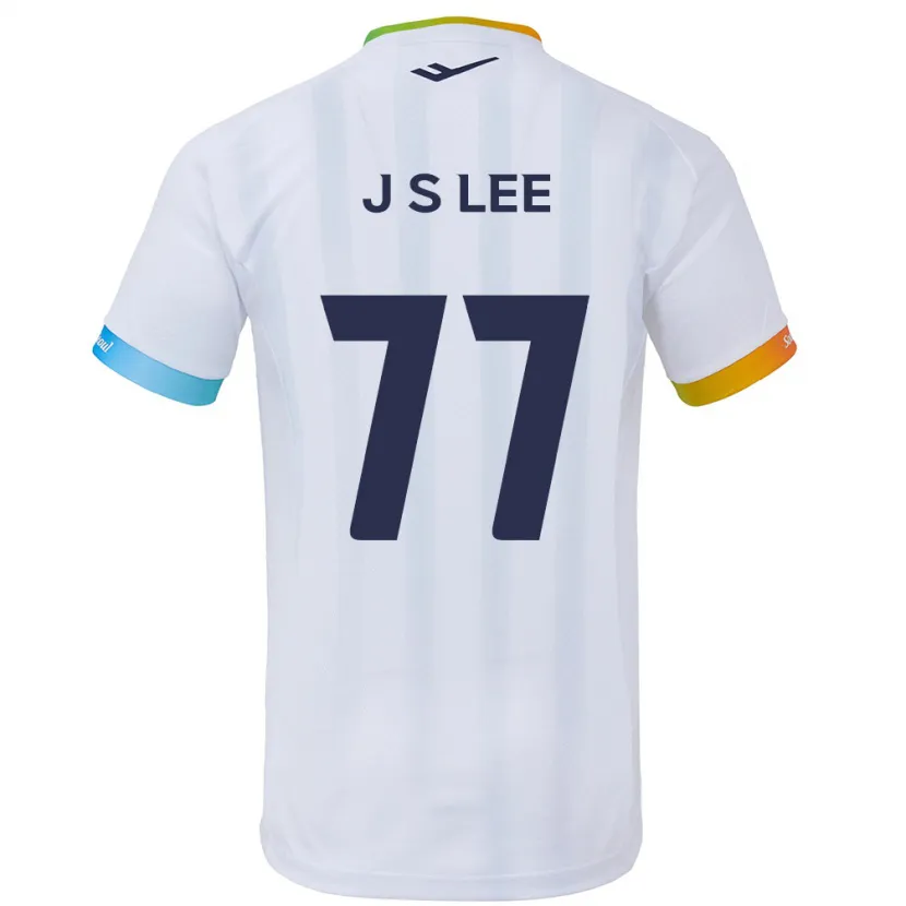 Danxen Kinderen Seung-Joon Lee #77 Wit Blauw Uitshirt Uittenue 2024/25 T-Shirt