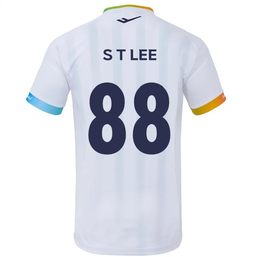 Danxen Kinderen Tae-Seok Lee #88 Wit Blauw Uitshirt Uittenue 2024/25 T-Shirt