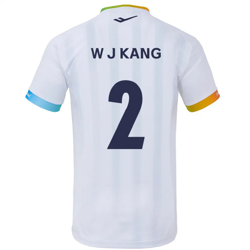 Danxen Kinderen Jae-Won Kang #2 Wit Blauw Uitshirt Uittenue 2024/25 T-Shirt