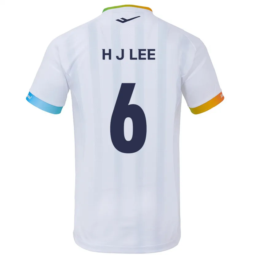 Danxen Kinderen Ju-Hwan Lee #6 Wit Blauw Uitshirt Uittenue 2024/25 T-Shirt