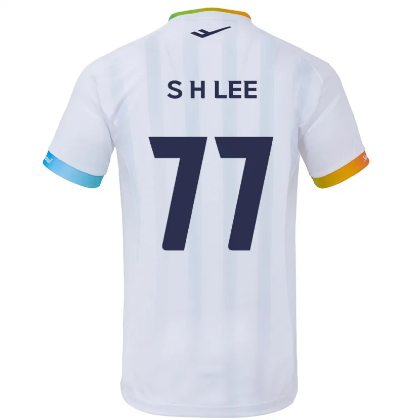 Danxen Kinderen Hyeon-Seung Lee #77 Wit Blauw Uitshirt Uittenue 2024/25 T-Shirt