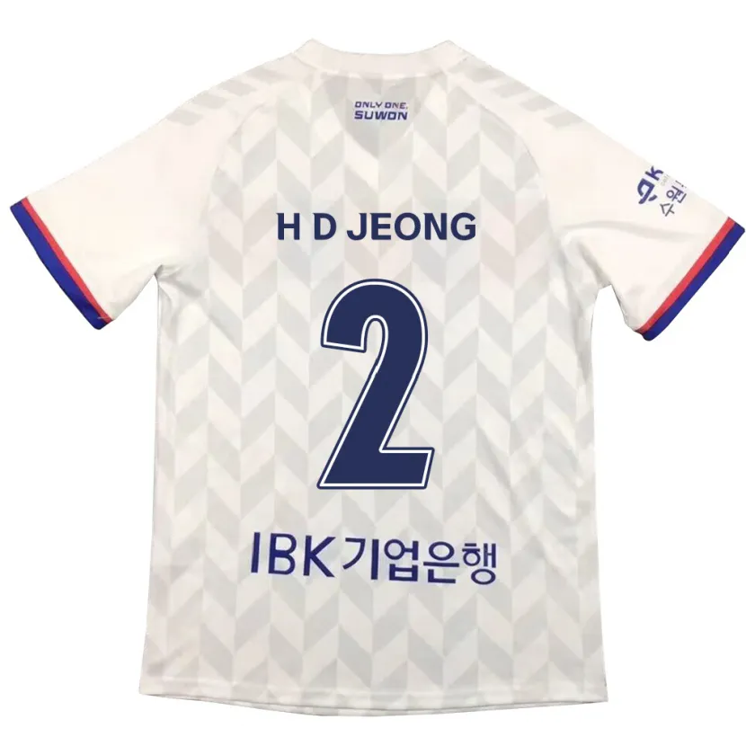 Danxen Kinderen Dong-Ho Jeong #2 Wit Blauw Uitshirt Uittenue 2024/25 T-Shirt