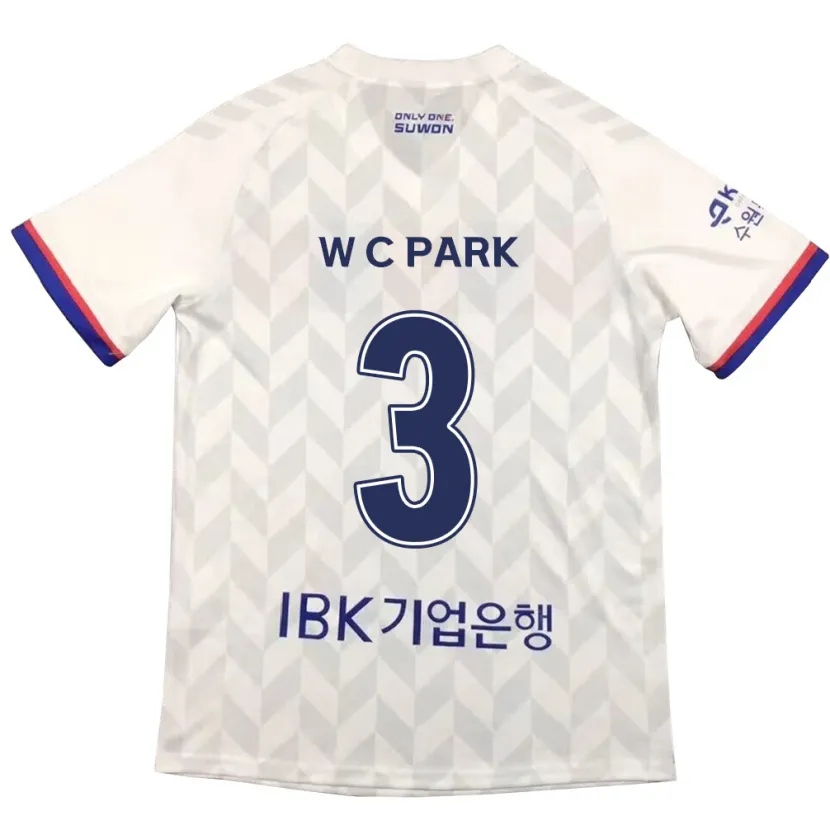 Danxen Kinderen Cheol-Woo Park #3 Wit Blauw Uitshirt Uittenue 2024/25 T-Shirt