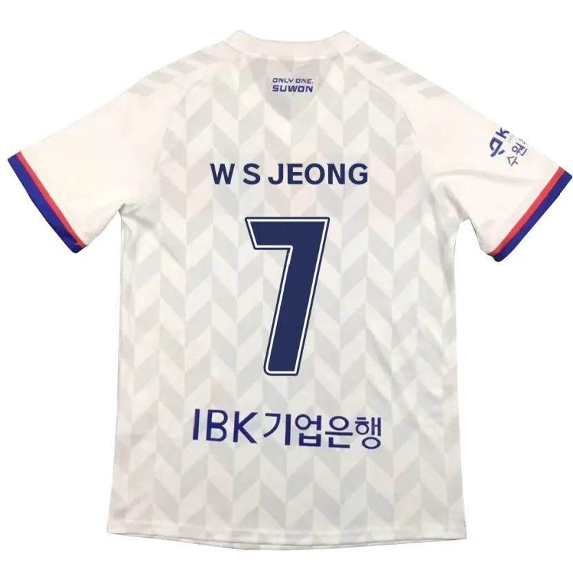 Danxen Kinderen Seung-Won Jeong #7 Wit Blauw Uitshirt Uittenue 2024/25 T-Shirt