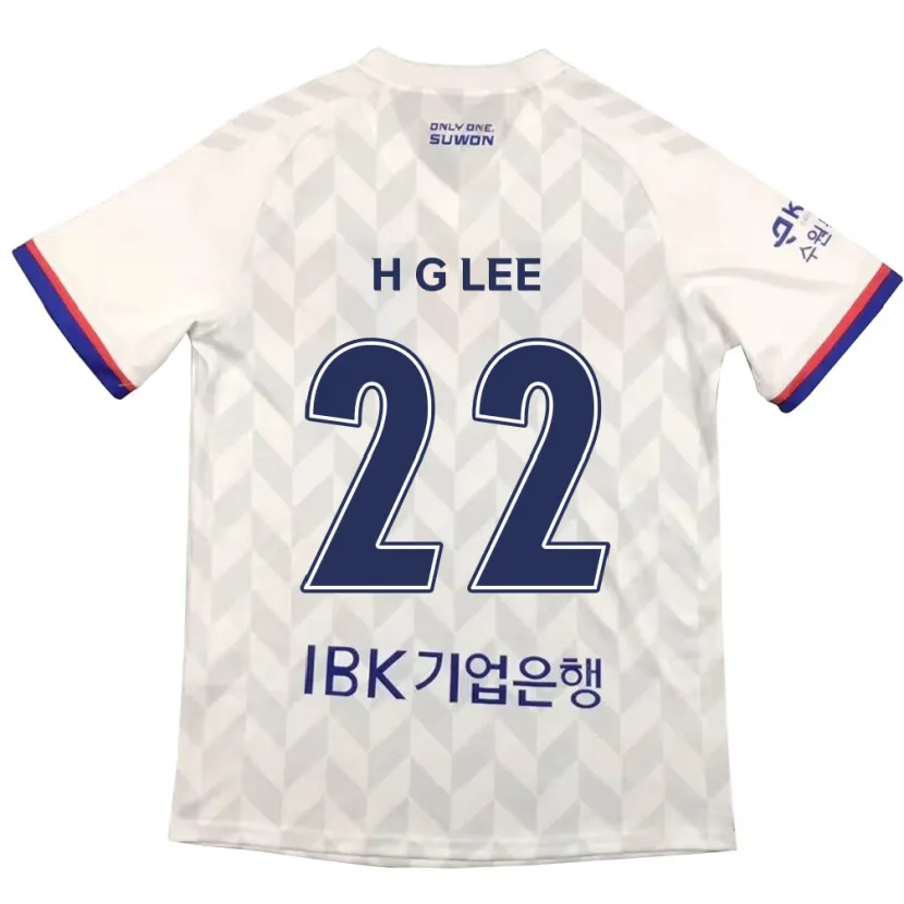 Danxen Kinderen Gwang-Hyeok Lee #22 Wit Blauw Uitshirt Uittenue 2024/25 T-Shirt