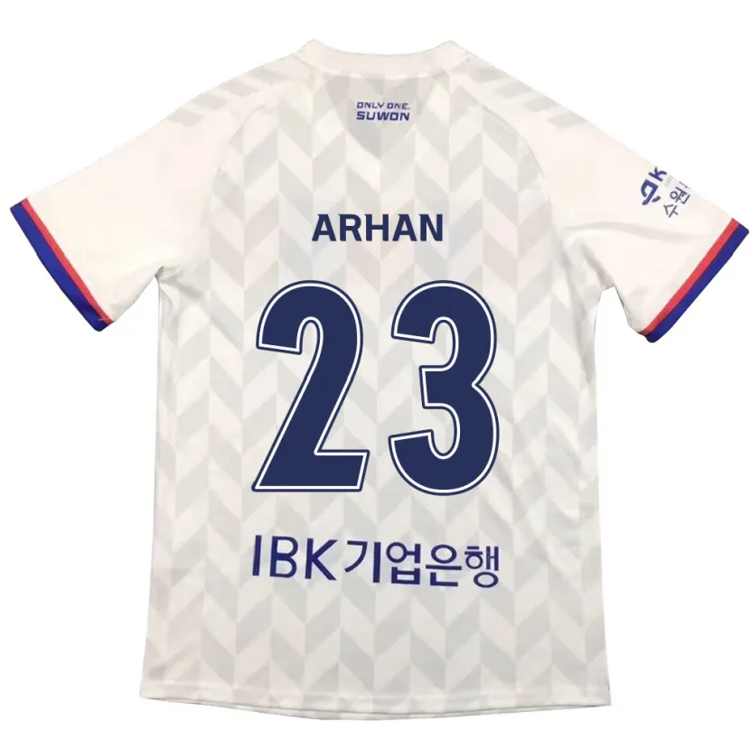 Danxen Kinderen Pratama Arhan #23 Wit Blauw Uitshirt Uittenue 2024/25 T-Shirt