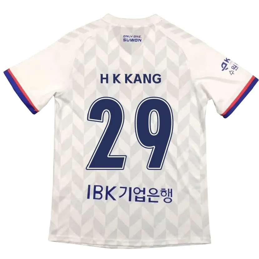 Danxen Kinderen Kyo-Hun Kang #29 Wit Blauw Uitshirt Uittenue 2024/25 T-Shirt