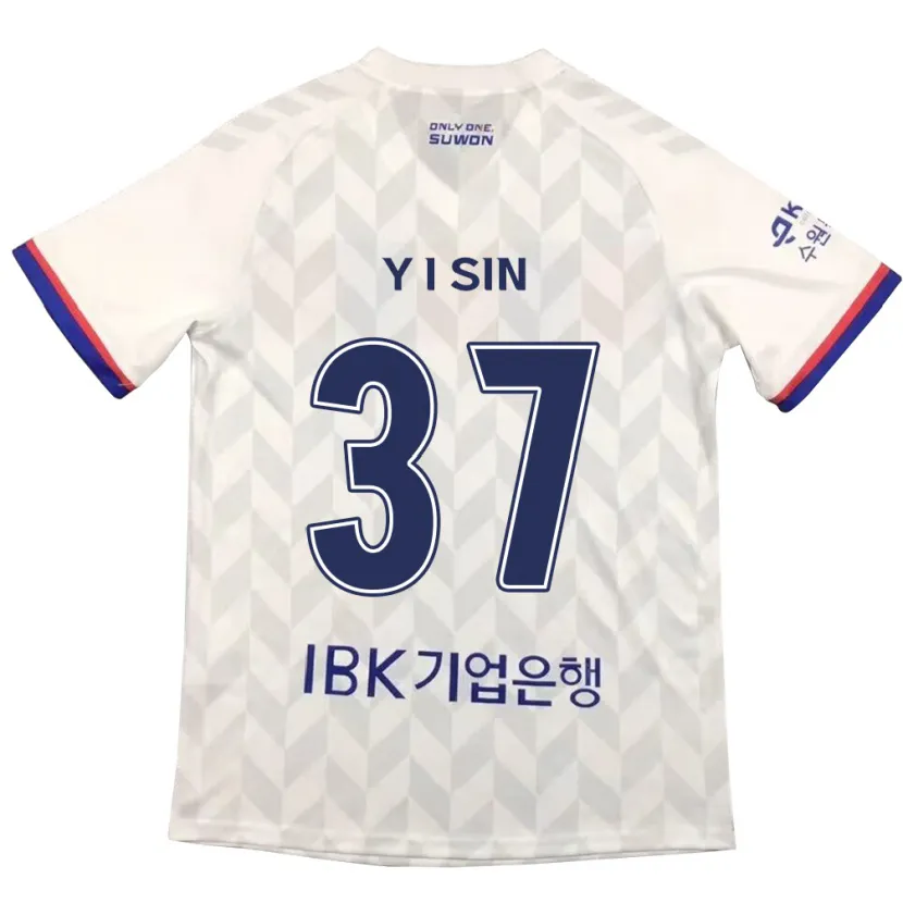 Danxen Kinderen Il-Yeon Sin #37 Wit Blauw Uitshirt Uittenue 2024/25 T-Shirt