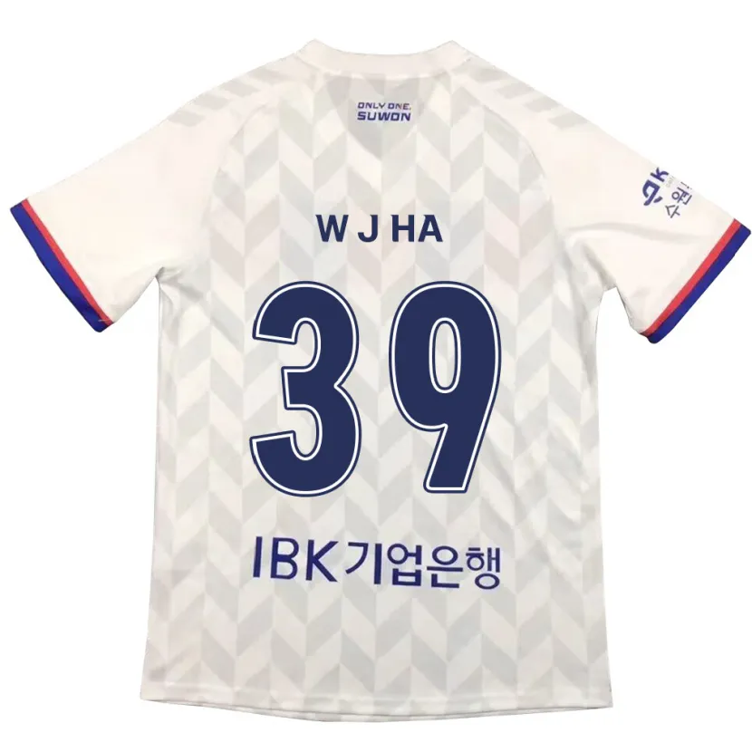 Danxen Kinderen Jung-Woo Ha #39 Wit Blauw Uitshirt Uittenue 2024/25 T-Shirt