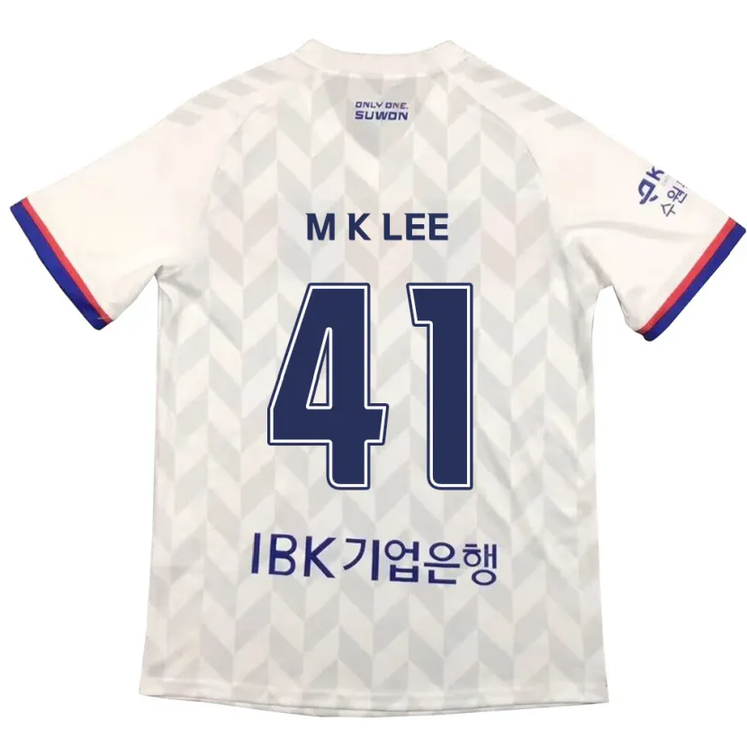 Danxen Kinderen Kyung-Min Lee #41 Wit Blauw Uitshirt Uittenue 2024/25 T-Shirt