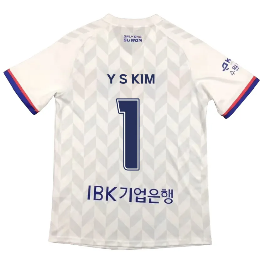 Danxen Kinderen Seong-Yoon Kim #1 Wit Blauw Uitshirt Uittenue 2024/25 T-Shirt