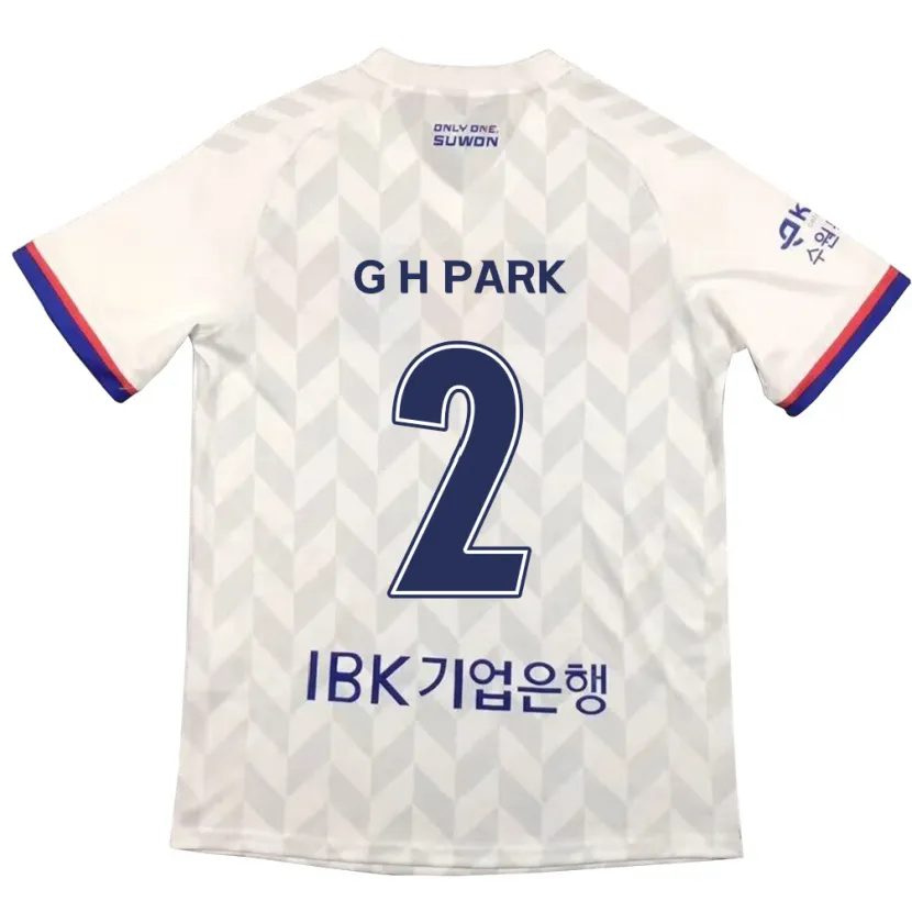 Danxen Kinderen Hyo-Geun Park #2 Wit Blauw Uitshirt Uittenue 2024/25 T-Shirt