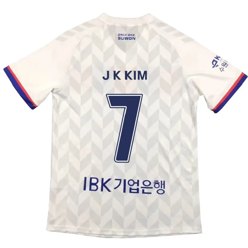 Danxen Kinderen Ki-Jun Kim #7 Wit Blauw Uitshirt Uittenue 2024/25 T-Shirt