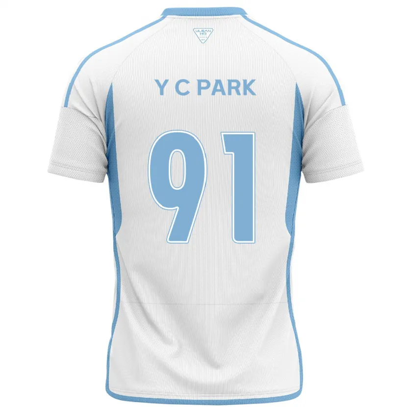 Danxen Kinderen Chu-Young Park #91 Wit Blauw Uitshirt Uittenue 2024/25 T-Shirt