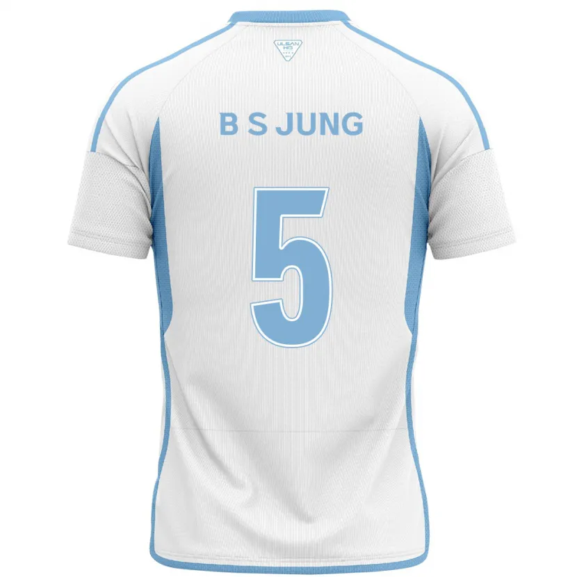 Danxen Kinderen Seong-Bin Jung #5 Wit Blauw Uitshirt Uittenue 2024/25 T-Shirt