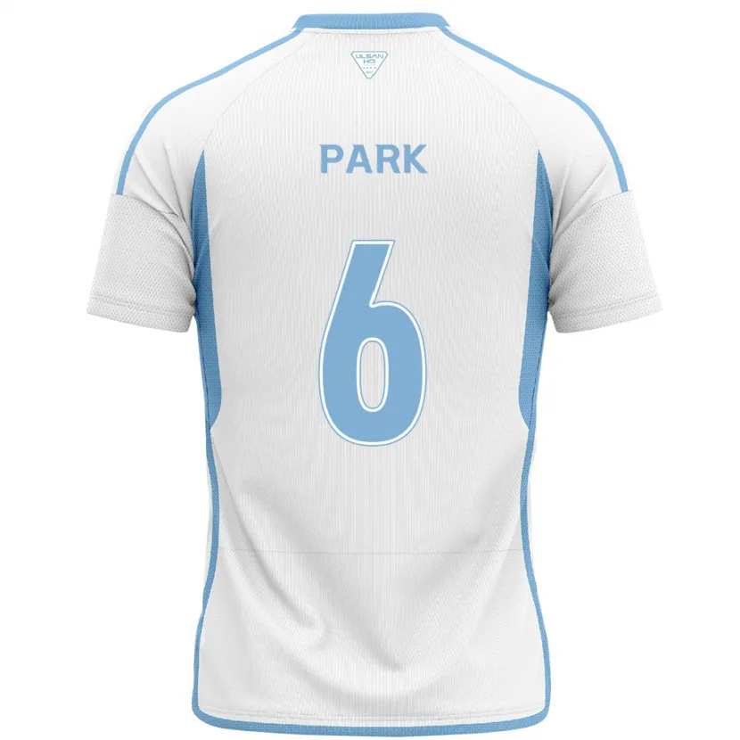 Danxen Kinderen Jun Park #6 Wit Blauw Uitshirt Uittenue 2024/25 T-Shirt