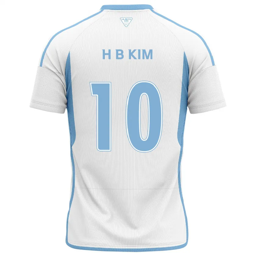 Danxen Kinderen Beom-Hwan Kim #10 Wit Blauw Uitshirt Uittenue 2024/25 T-Shirt