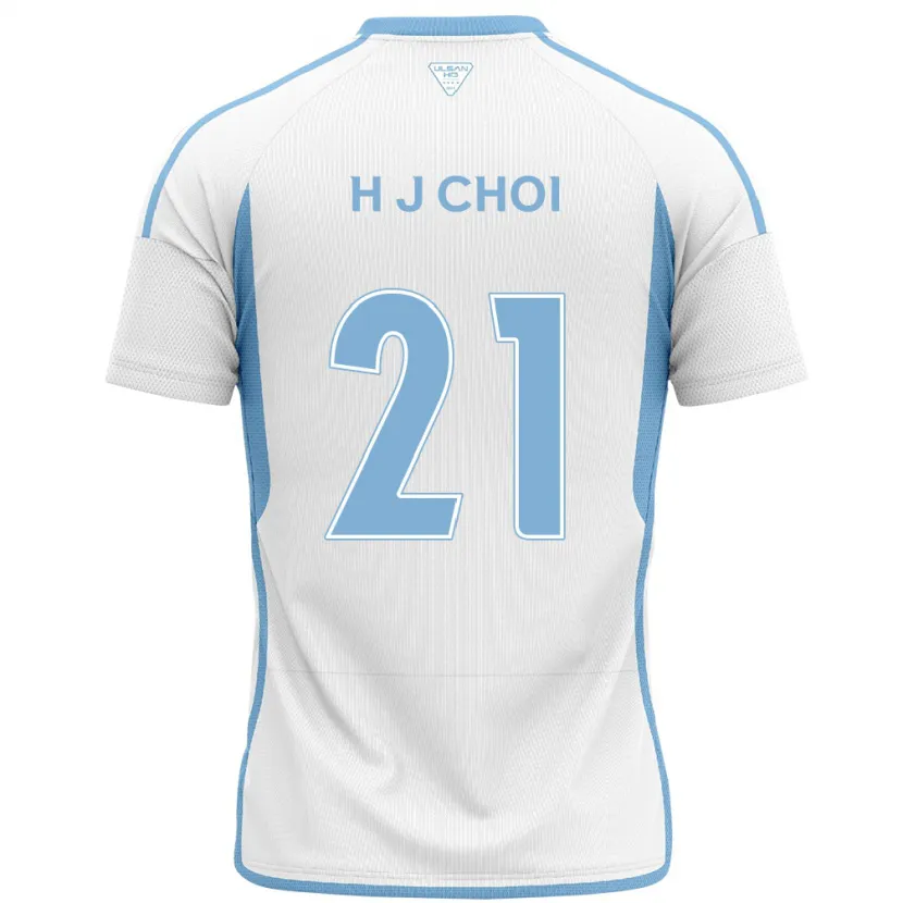 Danxen Kinderen Ju-Ho Choi #21 Wit Blauw Uitshirt Uittenue 2024/25 T-Shirt