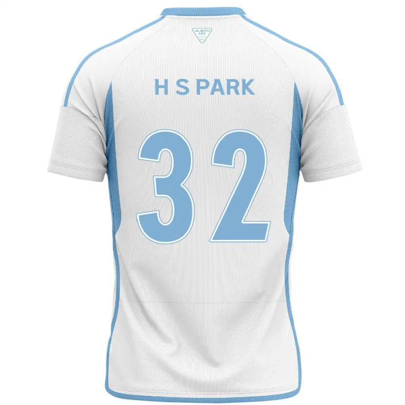 Danxen Kinderen Sung-Hyun Park #32 Wit Blauw Uitshirt Uittenue 2024/25 T-Shirt