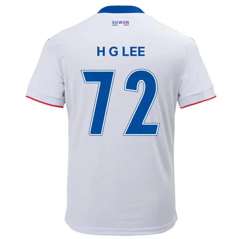 Danxen Kinderen Geon-Hee Lee #72 Wit Blauw Uitshirt Uittenue 2024/25 T-Shirt