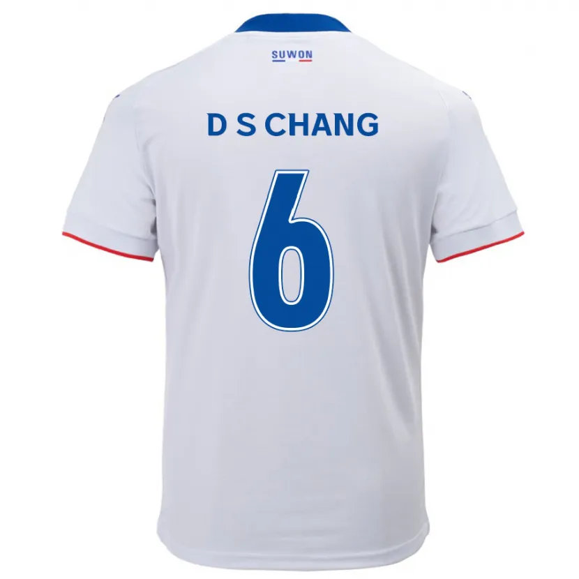 Danxen Kinderen Se-Dong Chang #6 Wit Blauw Uitshirt Uittenue 2024/25 T-Shirt