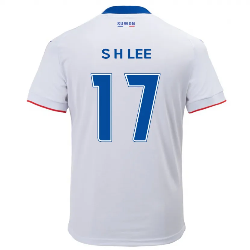 Danxen Kinderen Hyun-Seo Lee #17 Wit Blauw Uitshirt Uittenue 2024/25 T-Shirt