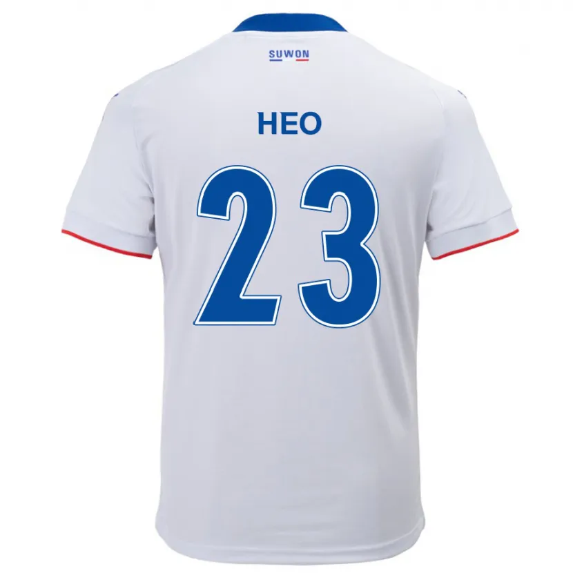 Danxen Kinderen Hwan Heo #23 Wit Blauw Uitshirt Uittenue 2024/25 T-Shirt