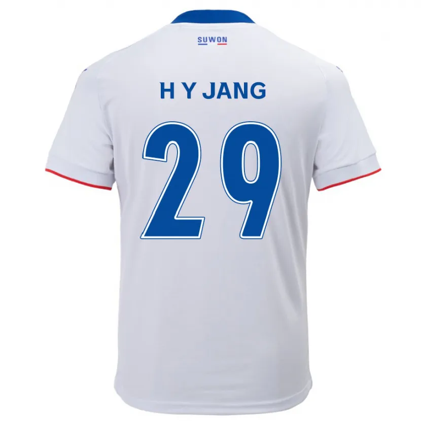 Danxen Kinderen Yo-Han Jang #29 Wit Blauw Uitshirt Uittenue 2024/25 T-Shirt