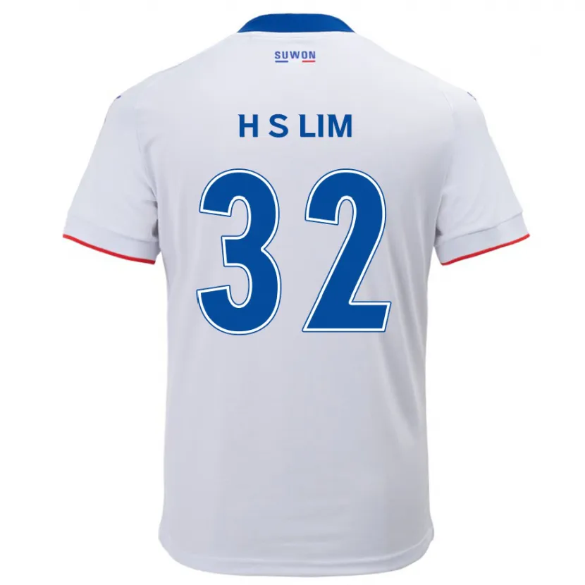 Danxen Kinderen Seong-Hyeon Lim #32 Wit Blauw Uitshirt Uittenue 2024/25 T-Shirt