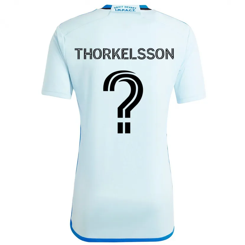 Danxen Kinderen Róbert Orri Thorkelsson #0 Ijsblauw Uitshirt Uittenue 2024/25 T-Shirt