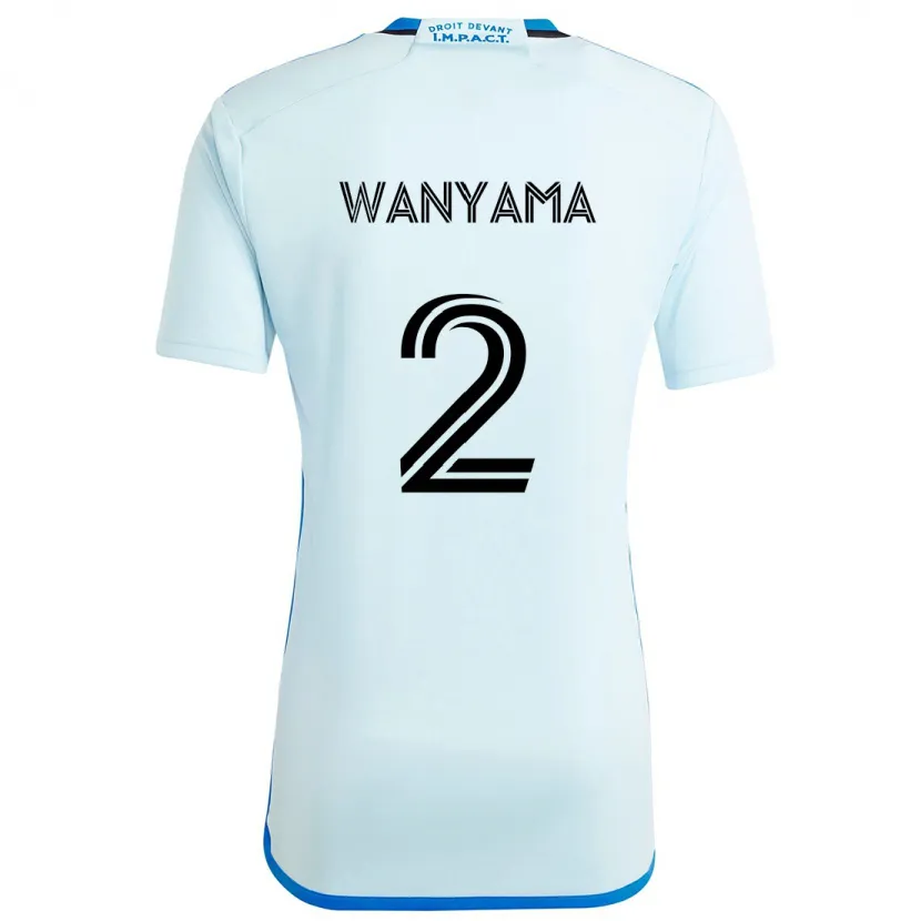 Danxen Kinderen Victor Wanyama #2 Ijsblauw Uitshirt Uittenue 2024/25 T-Shirt