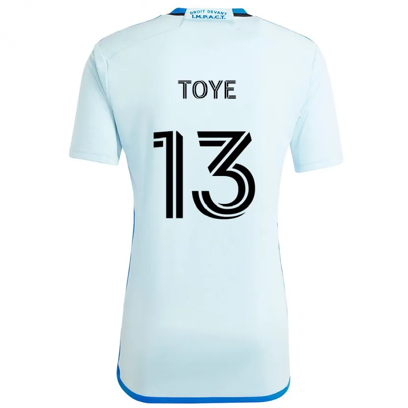 Danxen Kinderen Mason Toye #13 Ijsblauw Uitshirt Uittenue 2024/25 T-Shirt