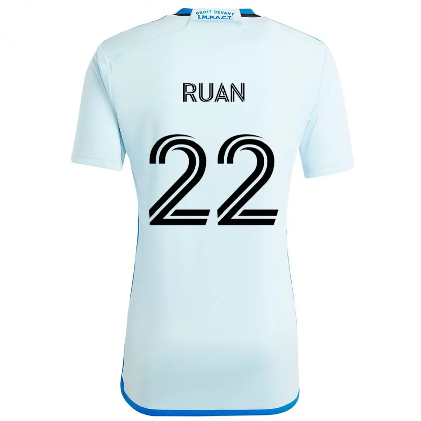 Danxen Kinderen Ruan #22 Ijsblauw Uitshirt Uittenue 2024/25 T-Shirt