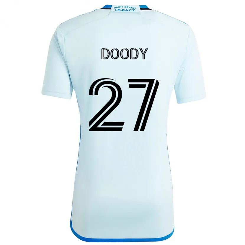 Danxen Kinderen Grayson Doody #27 Ijsblauw Uitshirt Uittenue 2024/25 T-Shirt