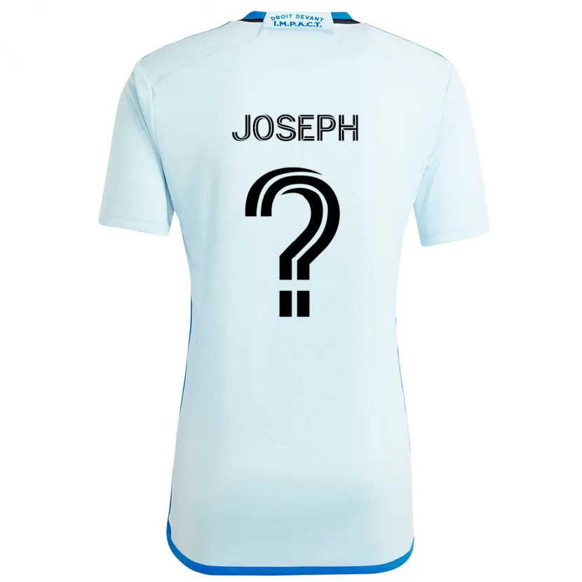 Danxen Kinderen Sebastien Joseph #0 Ijsblauw Uitshirt Uittenue 2024/25 T-Shirt