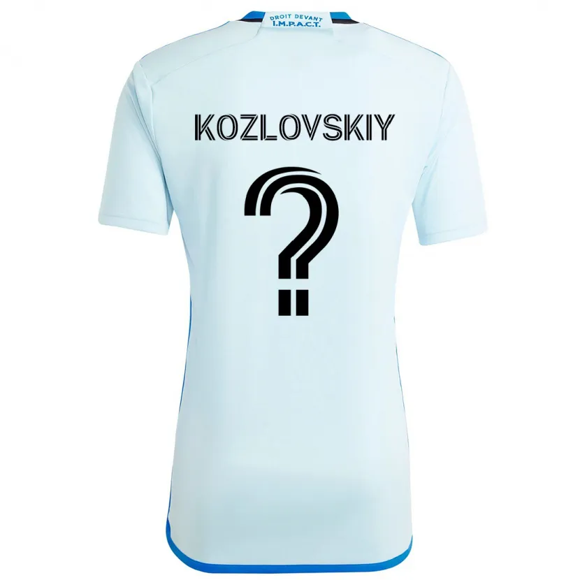 Danxen Kinderen Sergei Kozlovskiy #0 Ijsblauw Uitshirt Uittenue 2024/25 T-Shirt