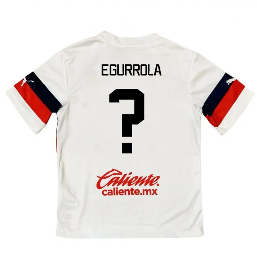 Danxen Kinderen Luis Egurrola #0 Wit Rood Uitshirt Uittenue 2024/25 T-Shirt