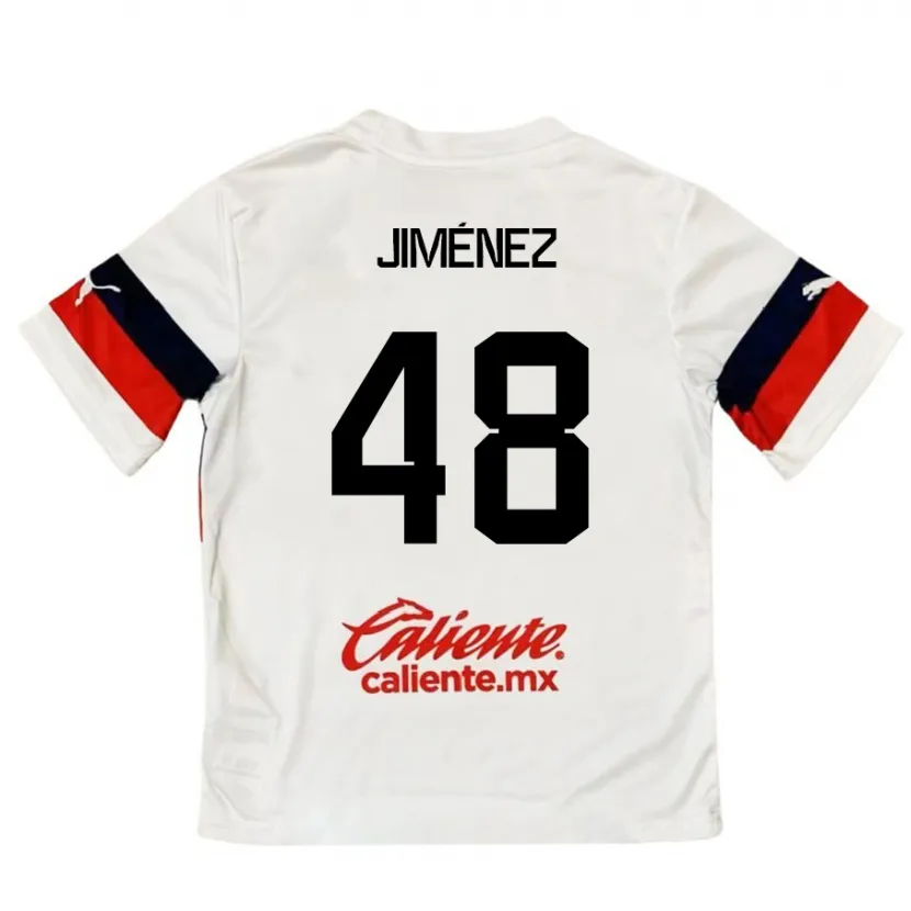 Danxen Kinderen Leonardo Jiménez #48 Wit Rood Uitshirt Uittenue 2024/25 T-Shirt