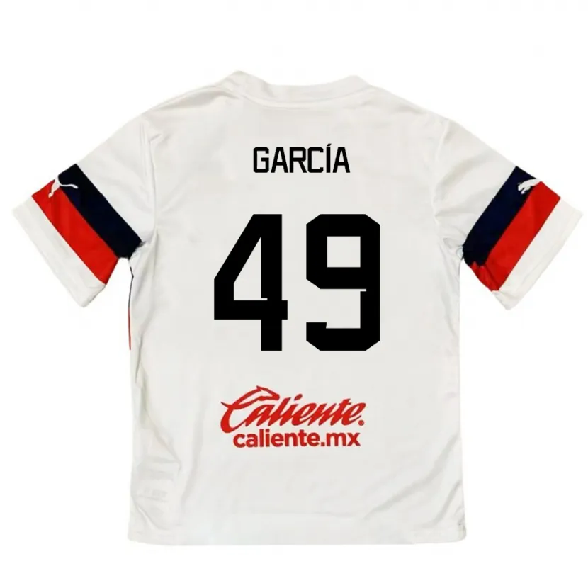 Danxen Kinderen Gilberto García #49 Wit Rood Uitshirt Uittenue 2024/25 T-Shirt