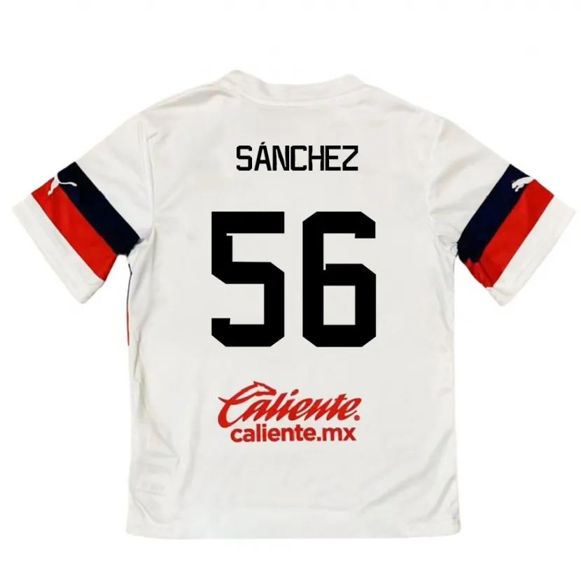 Danxen Kinderen Benjamín Sánchez #56 Wit Rood Uitshirt Uittenue 2024/25 T-Shirt