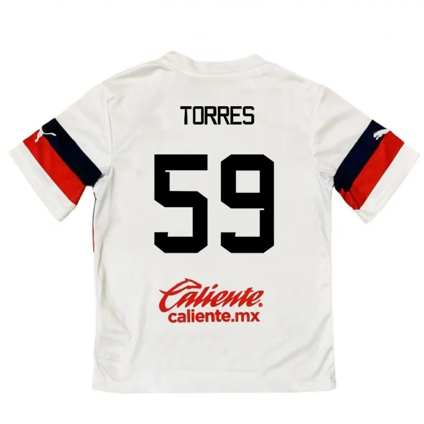 Danxen Kinderen Christian Torres #59 Wit Rood Uitshirt Uittenue 2024/25 T-Shirt