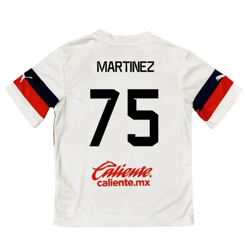 Danxen Kinderen Isaac Martínez #75 Wit Rood Uitshirt Uittenue 2024/25 T-Shirt